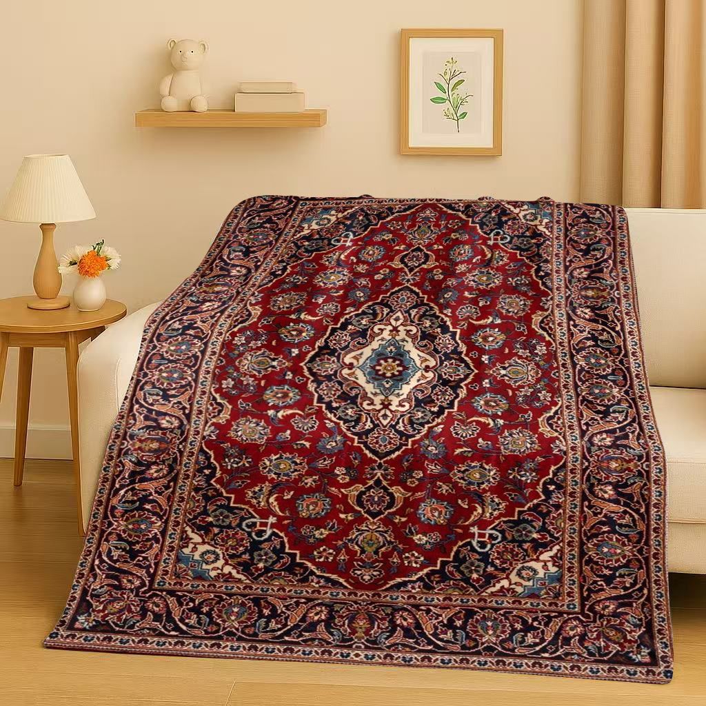 Home Textiles Turkey - 3D 高級ペルシャトルコ風ボヘミアンフランネルブランケット、超柔らかく暖かいプラッシュスロー、自宅の寝室、ベッド、ソファカバー、オフィス、子供へのギフトに
