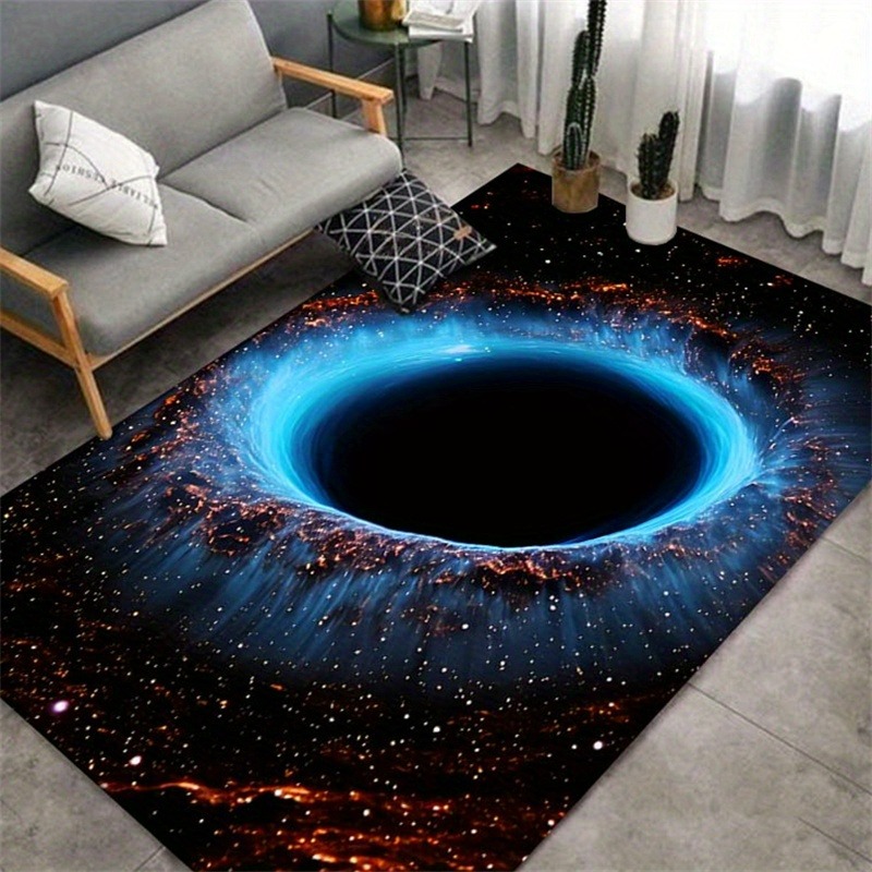 Galaxy Home Textiles - 宇宙星雲スターブラックホール銀河カーペット敷物リビングルームの装飾カーペットホームベッドルームエリアフロアマット玄関ドアマット