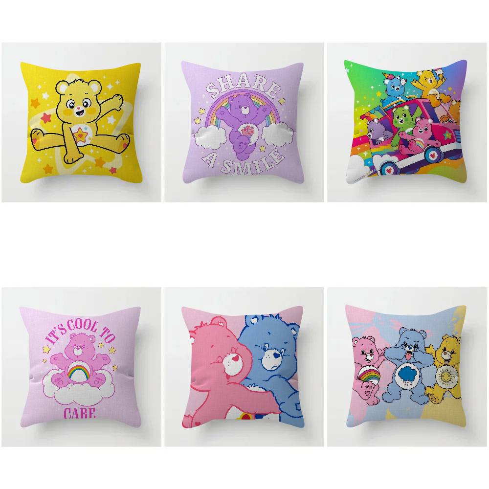 Home Textiles Inc - 枕ギフトホームオフィス装飾枕寝室ソファ車クッションカバー枕カバーかわいい C-Care B-Bears