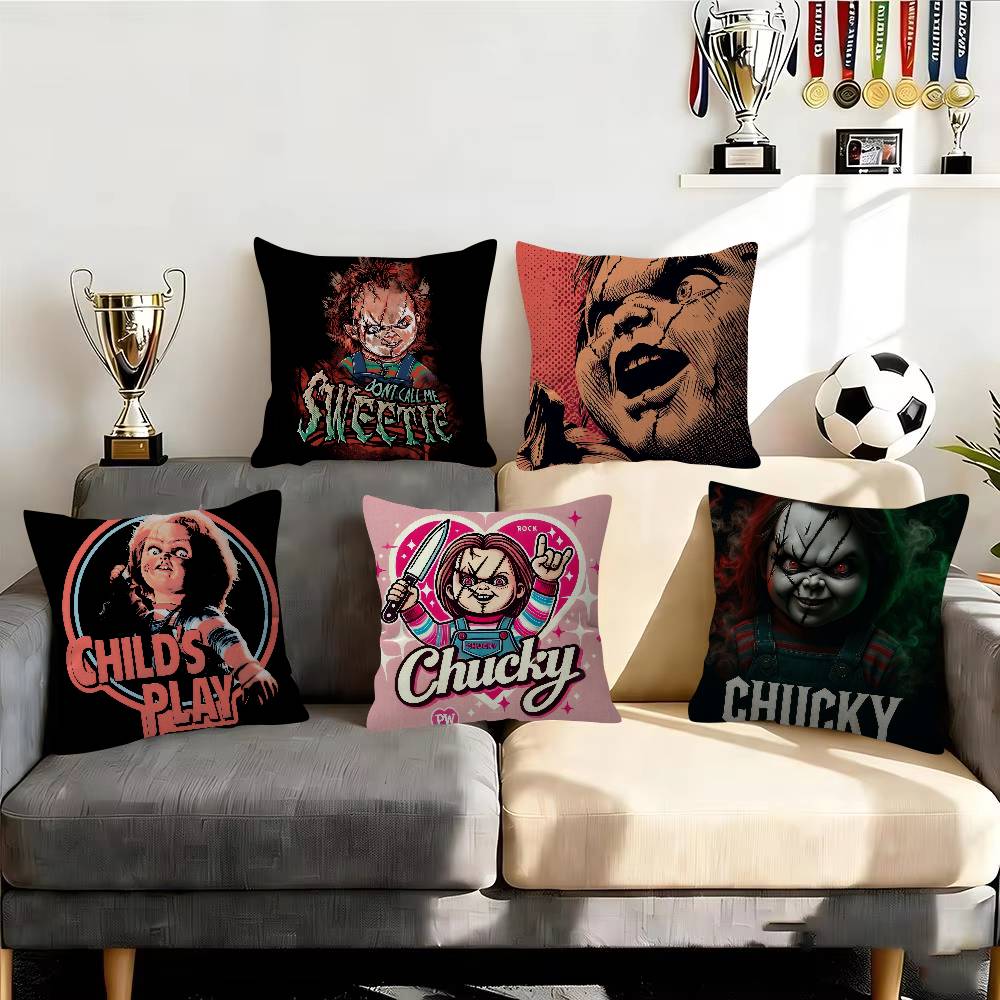 Home Textiles Inc - 映画 c-チャッキー ホラー装飾ルーム美学枕カバー ホームデコレーション 寝室 ソファベッド枕カバー