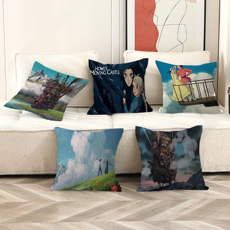 Home Textiles Inc - ハウルの動く城 映画 45*45cm クッションカバー 枕カバー デコレーション枕カバー
