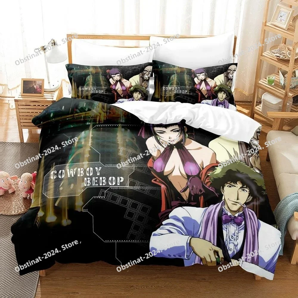 Home Textiles Classic Fashion - ファッション 3D プリントゲームカウボーイビバップ寝具セット漫画アニメ 3 点セット大人子供寝室布団カバーセットホームテキスタイル