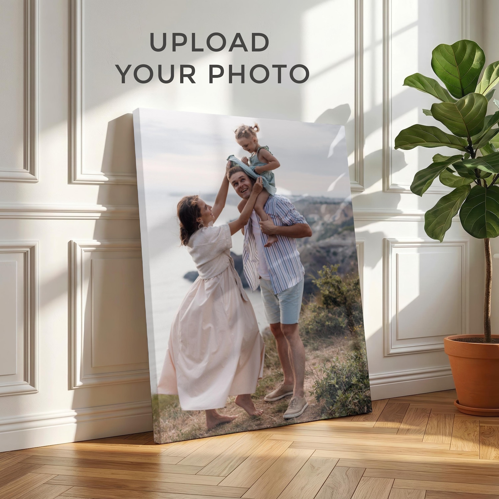 Textiles For Home - パーソナライズされた写真キャンバス、カスタムファミリーウォールアート、大型写真キャンバス、結婚祝い、写真からキャンバスへのプリント、家の装飾ウォールアート