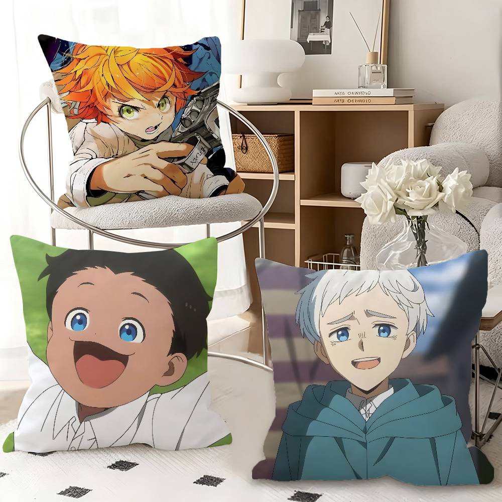 Home Textiles Classic Fashion - 1個入り クラシックアニメ「約束のネバーランド」枕カバー ファッションスクエア枕カバー 寝室 ソファ ルーム装飾