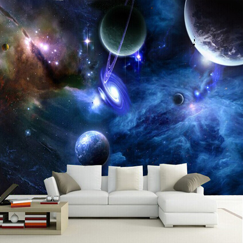 Galaxy Home Textiles - カスタマイズされた製品 3D 壁画銀河宇宙スター写真壁紙家の装飾リビングルームソファテレビ背景壁寝室 8d