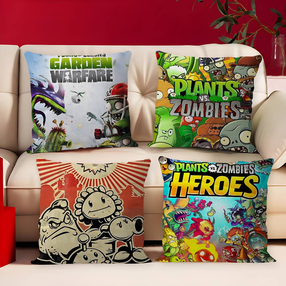 Home Textiles Classic Fashion - クラシックゲーム P-Plants Vs Z-Zombies 枕 アニメ枕
