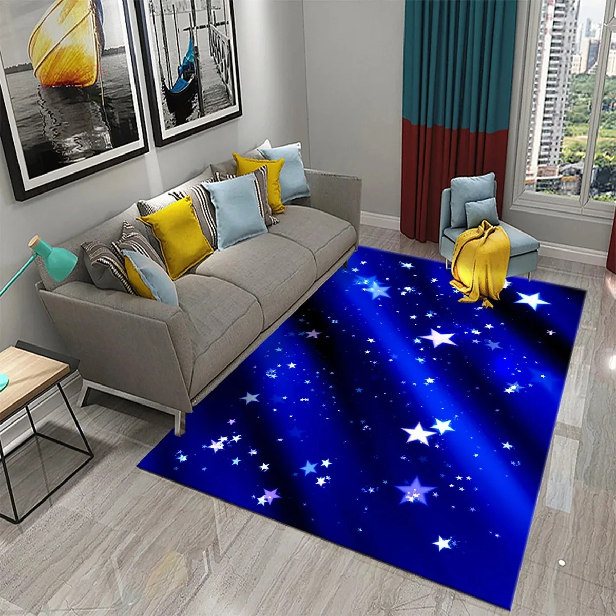 スターカーペットスペースギャラクシーエリアラグ用リビングルー - Galaxy Home Textiles のレビューと価格