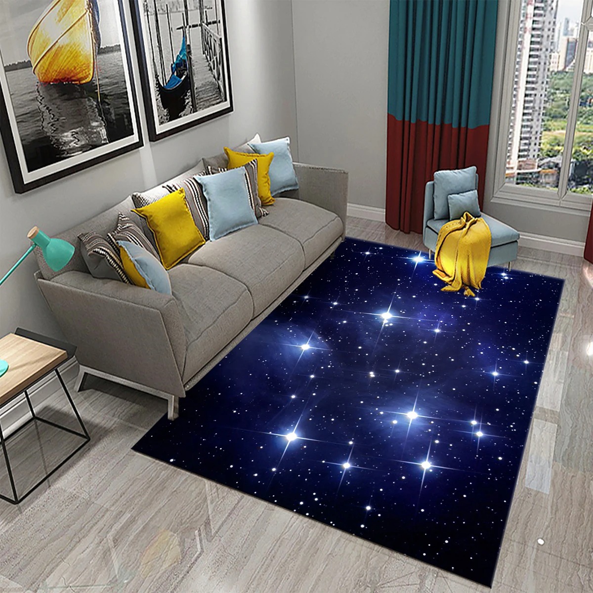 スターカーペットスペースギャラクシーエリアラグ用リビングルー - Galaxy Home Textiles のレビューと価格