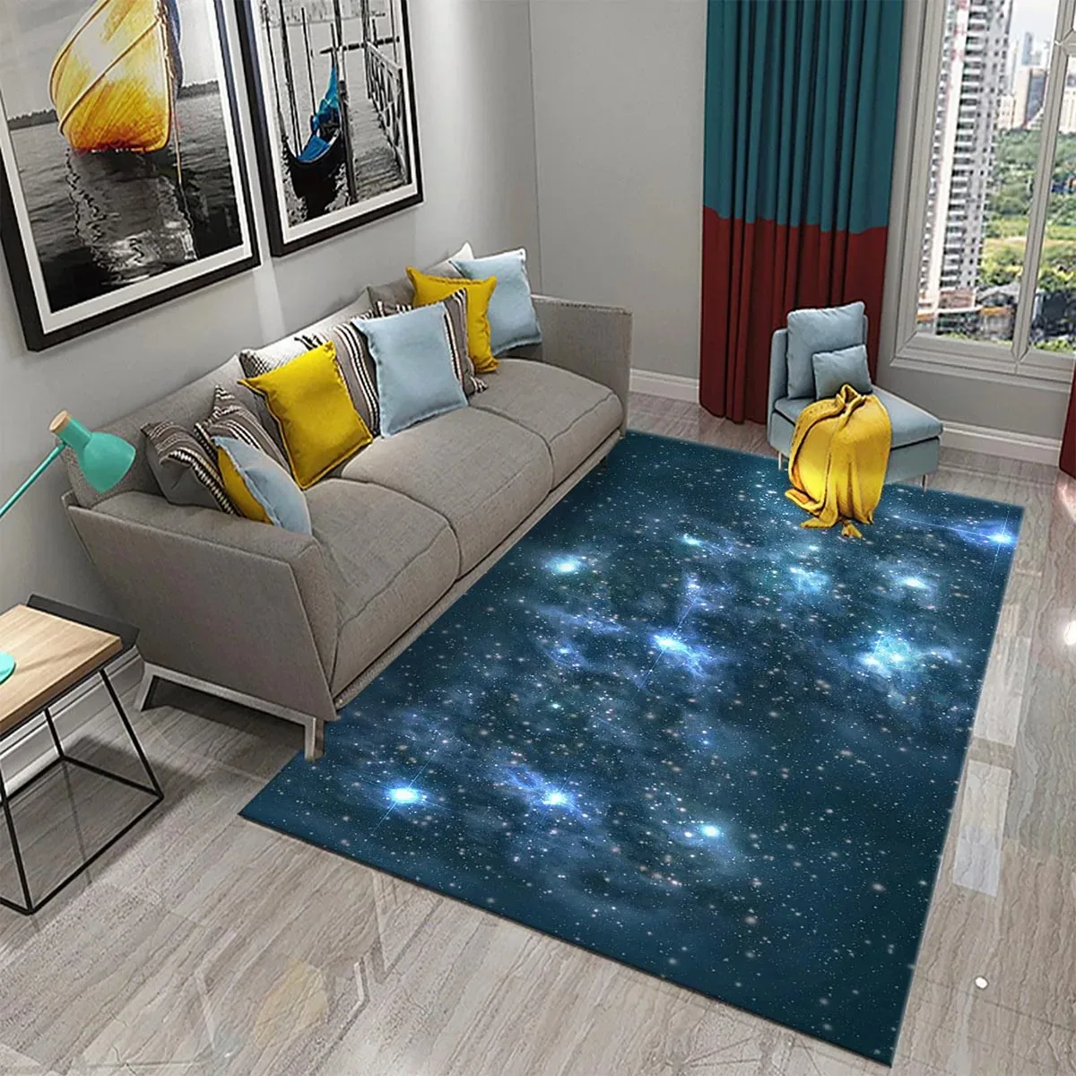 スターカーペットスペースギャラクシーエリアラグ用リビングルー - Galaxy Home Textiles のレビューと価格