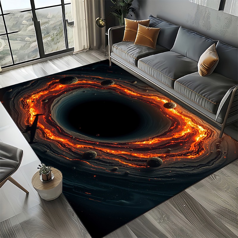 宇宙星雲スターブラックホール銀河カーペット敷物リビングルーム - Galaxy Home Textiles のレビューと価格