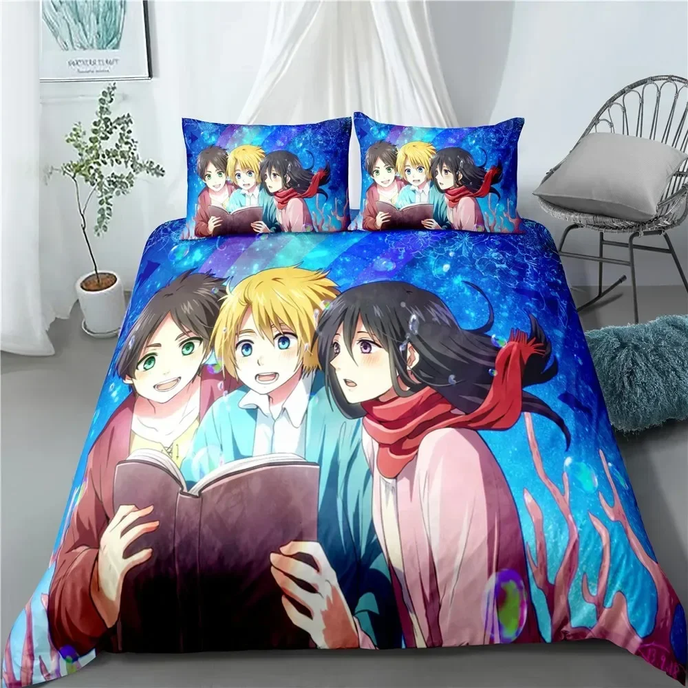 ファッションアニメ進撃の巨人ホームテキスタイル枕カバーベッド - Home Textiles Classic Fashion のレビューと価格