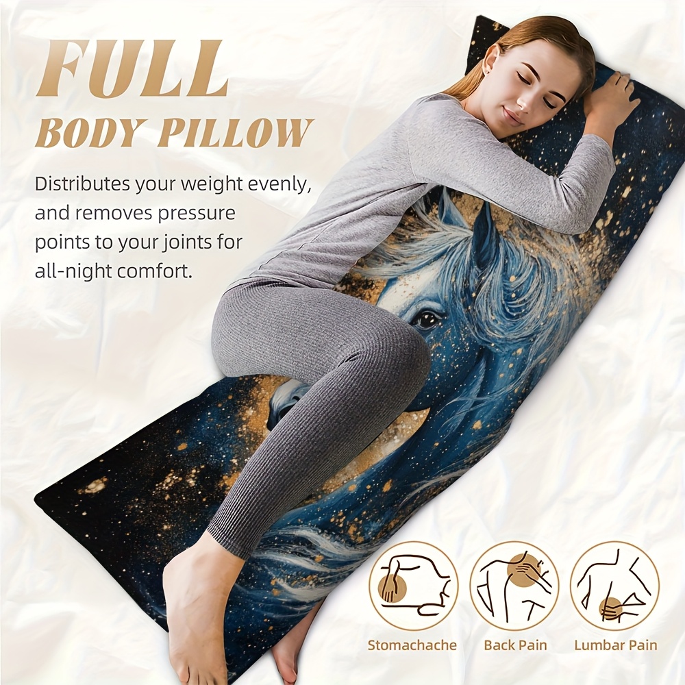 1ピースロング枕カバー、ミニマリストな銀河馬柄のアクリルスタ - Galaxy Home Textiles のレビューと価格