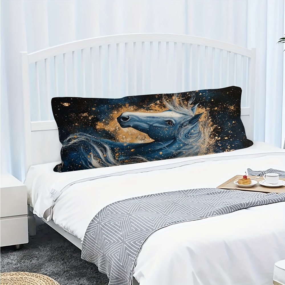 1ピースロング枕カバー、ミニマリストな銀河馬柄のアクリルスタ - Galaxy Home Textiles のレビューと価格