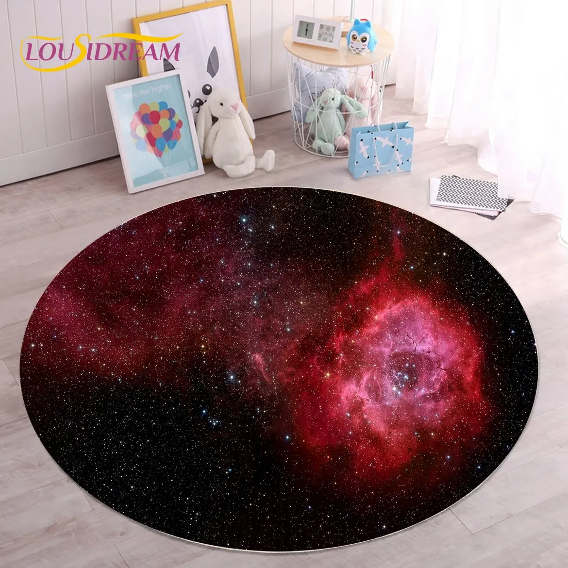 クリスタルベルベットギャラクシーラウンドラグ、HDスペースス - Galaxy Home Textiles のレビューと価格