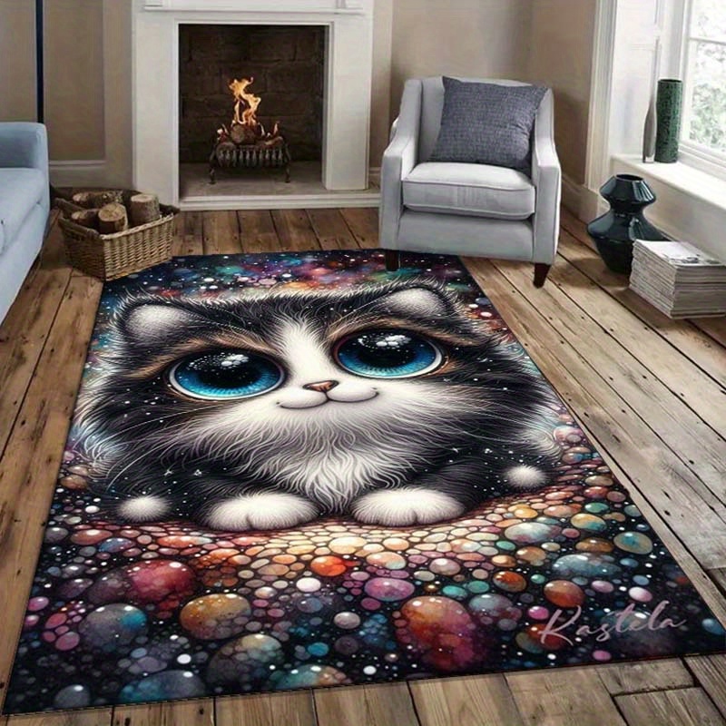 居心地の良い寝室用ギャラクシーキャットラグ - 宇宙をイメー - Galaxy Home Textiles のレビューと価格