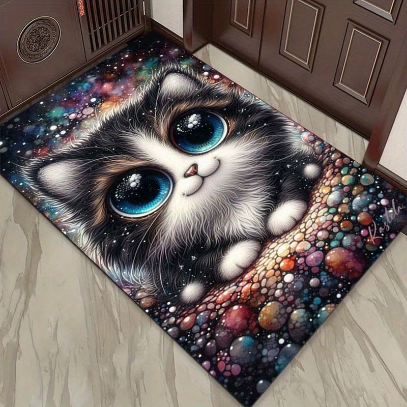 居心地の良い寝室用ギャラクシーキャットラグ - 宇宙をイメー - Galaxy Home Textiles のレビューと価格