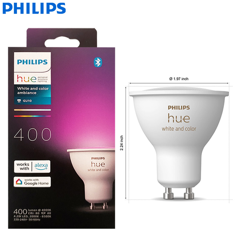 フィリップス Hue GU10 スマート LED スポットラ - Philips Bulb Hue のレビューと価格