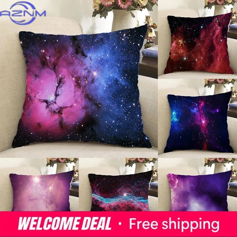 宇宙銀河装飾枕カバーオフィスリビングルーム車の装飾品ホーム枕 - Galaxy Home Textiles のレビューと価格