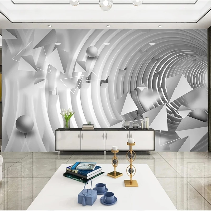カスタマイズされたモダンな3D壁画壁紙,3次元スペース,リビ - Home Textiles Classic Fashion のレビューと価格