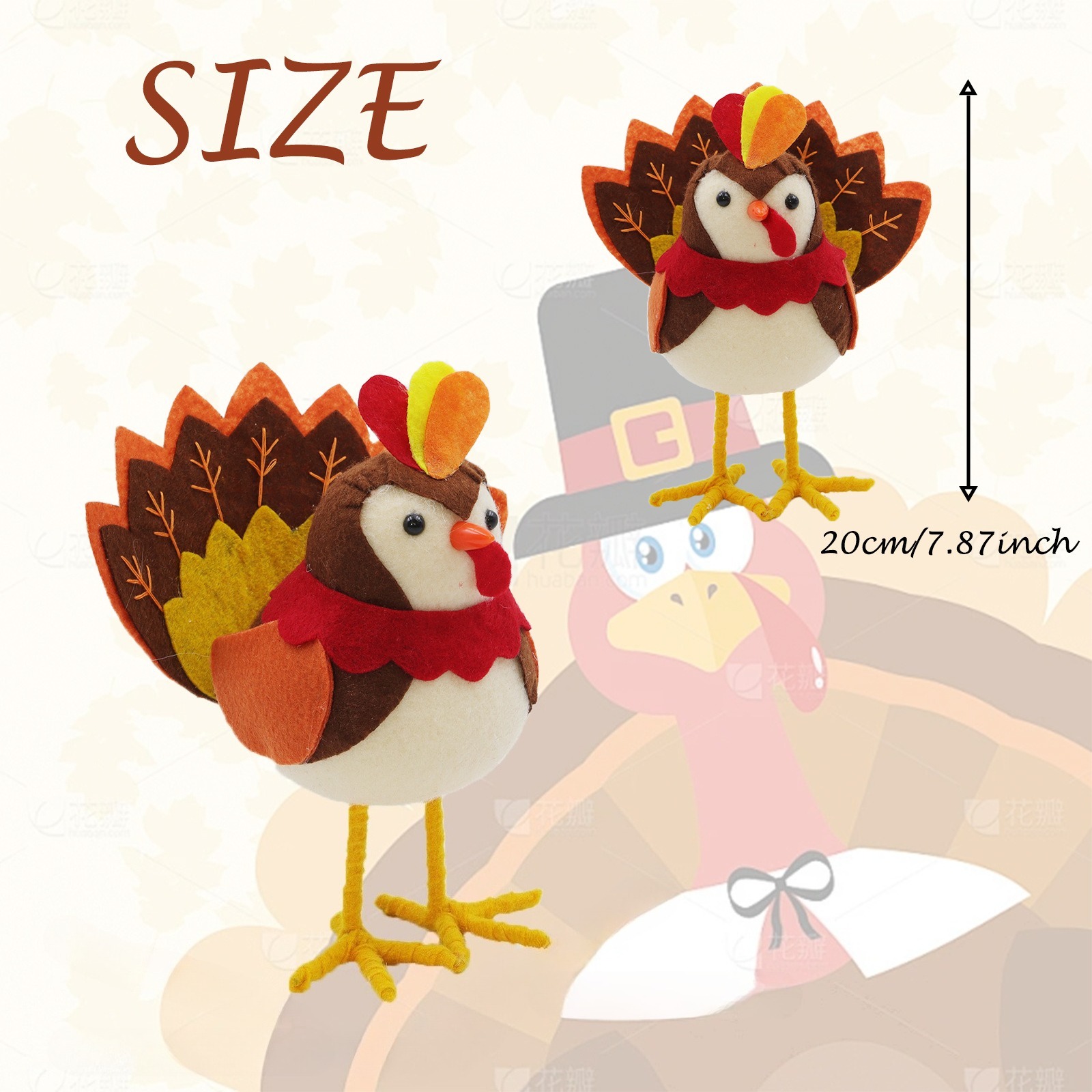 感謝祭の七面鳥の置物、鳥の装飾品、秋のテーブルトップオーナメ - Home Textiles Turkey のレビューと価格