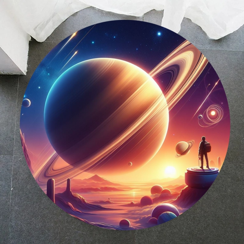 ギャラクシーラウンドラグ 宇宙空間 星雲 星 星空カーペット - Galaxy Home Textiles のレビューと価格