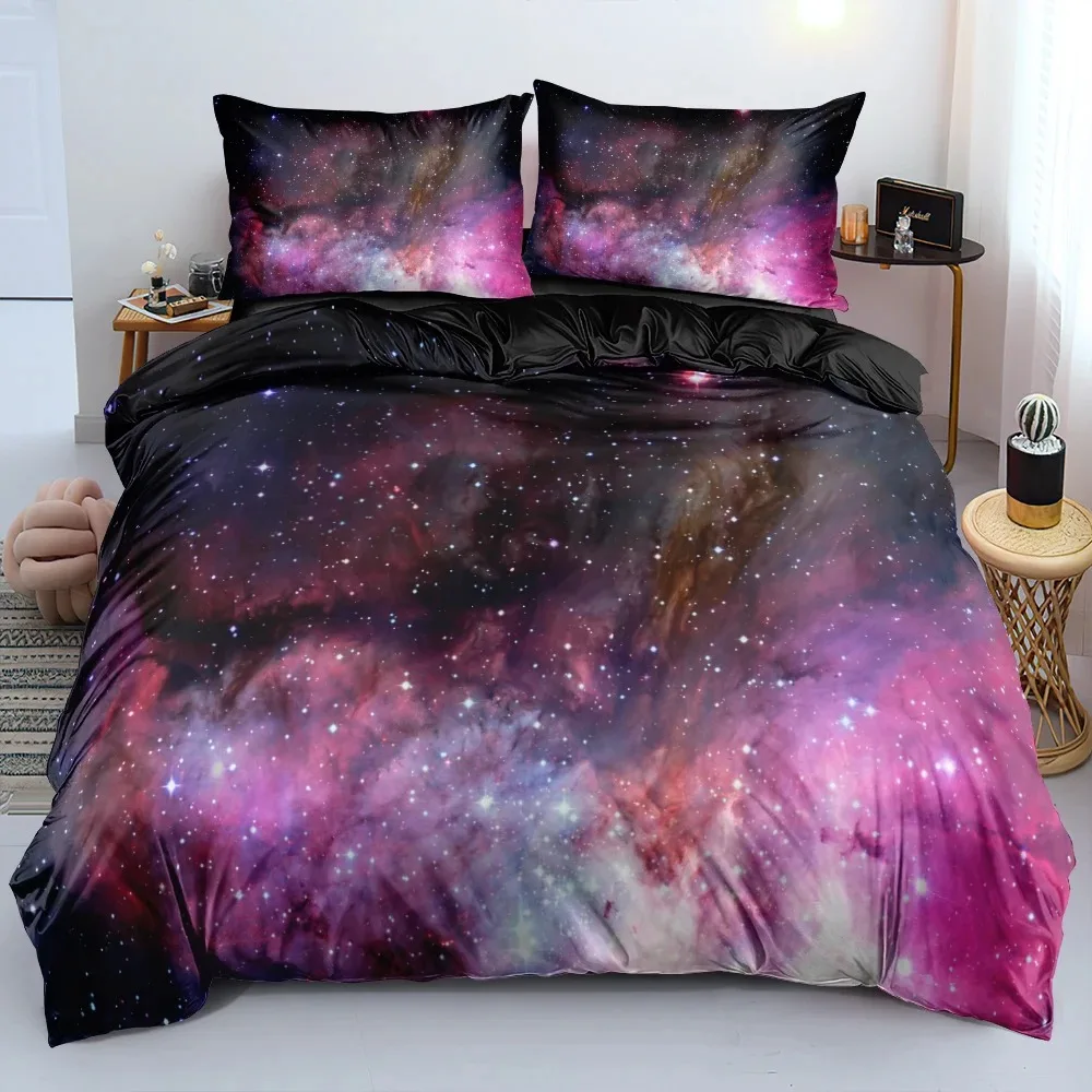 高級銀河ダークブルー快適な布団キルトカバー枕カバー寝具セット - Galaxy Home Textiles のレビューと価格