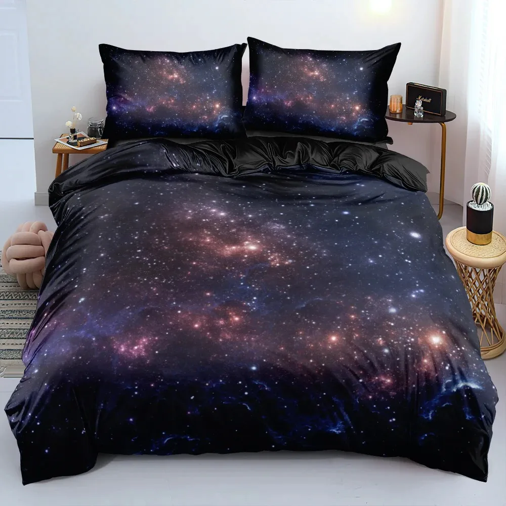 高級銀河ダークブルー快適な布団キルトカバー枕カバー寝具セット - Galaxy Home Textiles のレビューと価格